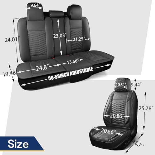 Thumbnail 5 de HChengkikz Style1 5-Piece Car Seat Covers, Grey