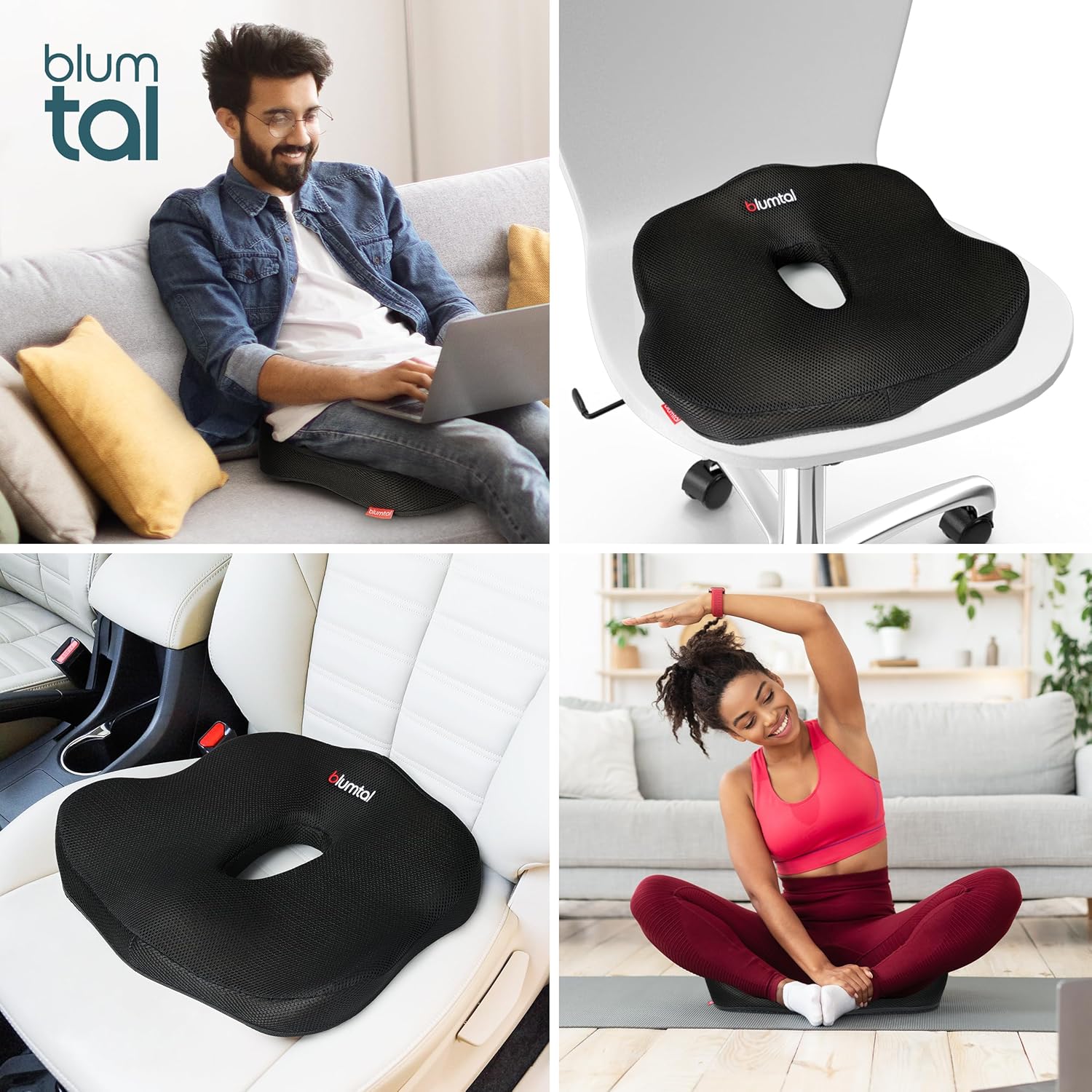 Thumbnail 2 de Blumtal coussin de siège ergonomique coccyx en mousse à mémoire de forme