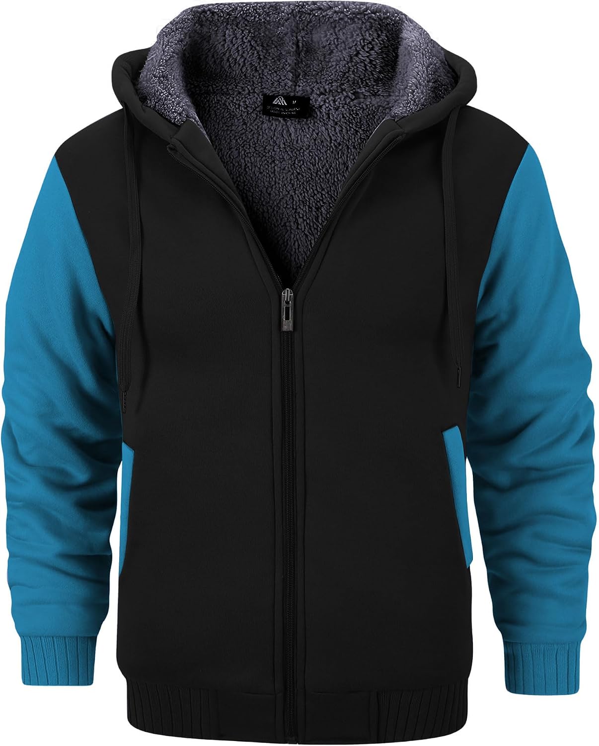 Detalle de GEEK LIGHTING Men's Fleece-Lined Zip-Up Hoodie