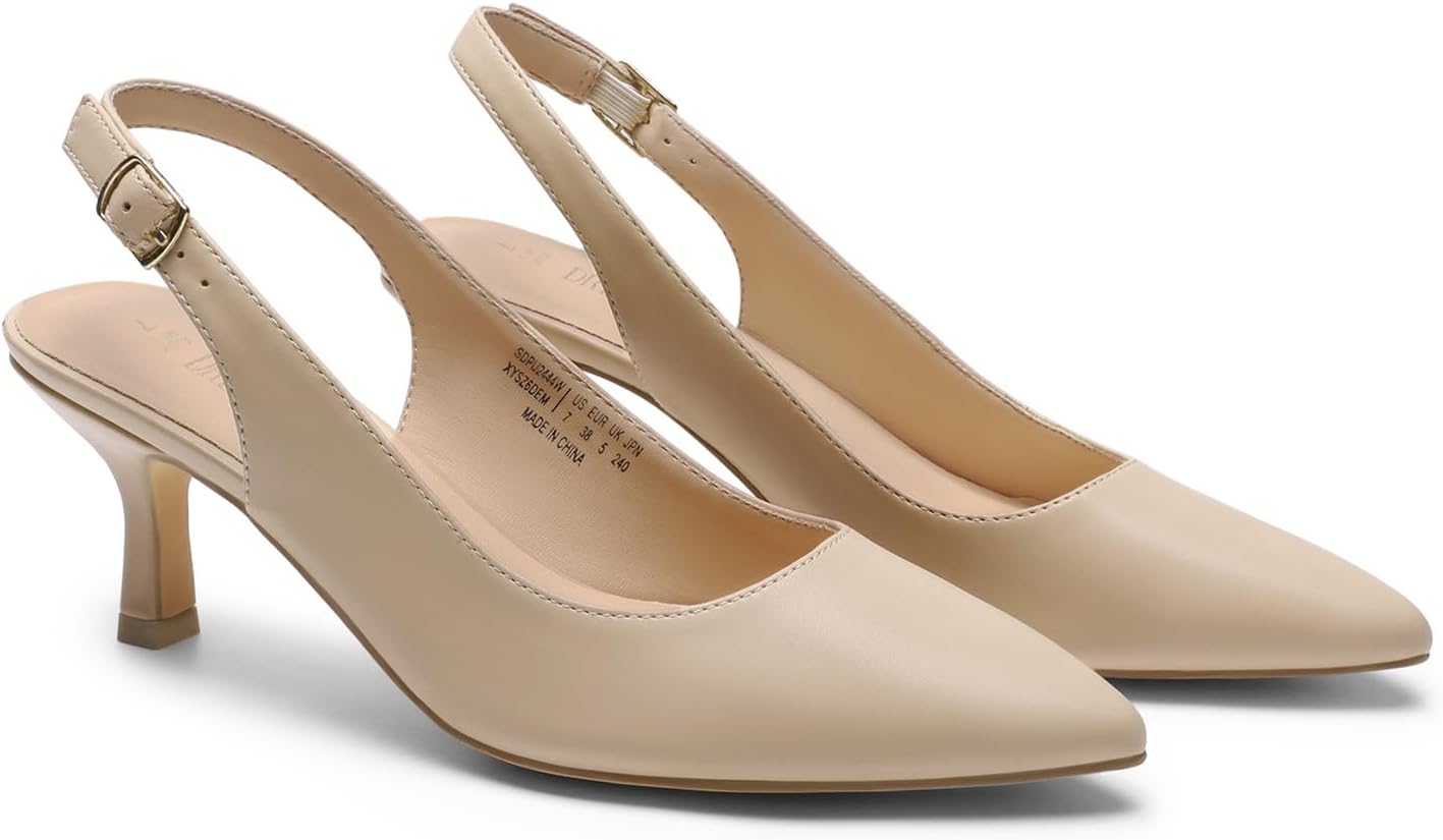 Thumbnail 4 de DREAM PAIRS Scarpe Classiche da Donna con Tacco a Gatto Décolleté con Cinturino in PU e Soletta Morbida per Matrimonio
