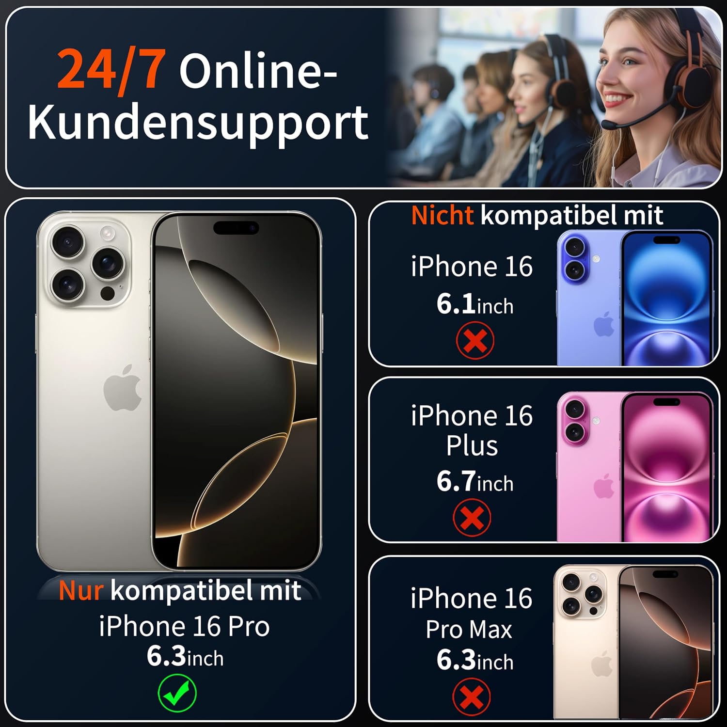 Detalle 2 de Tentoki Screen Protector iPhone 16 Pro 6.3in