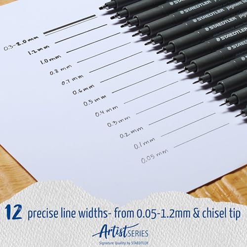 Thumbnail 8 de Staedtler Pigment Liner 5+1 Set 308 SB6P: 6 penne fineliner con punte da 0,05–0,8 mm in nero