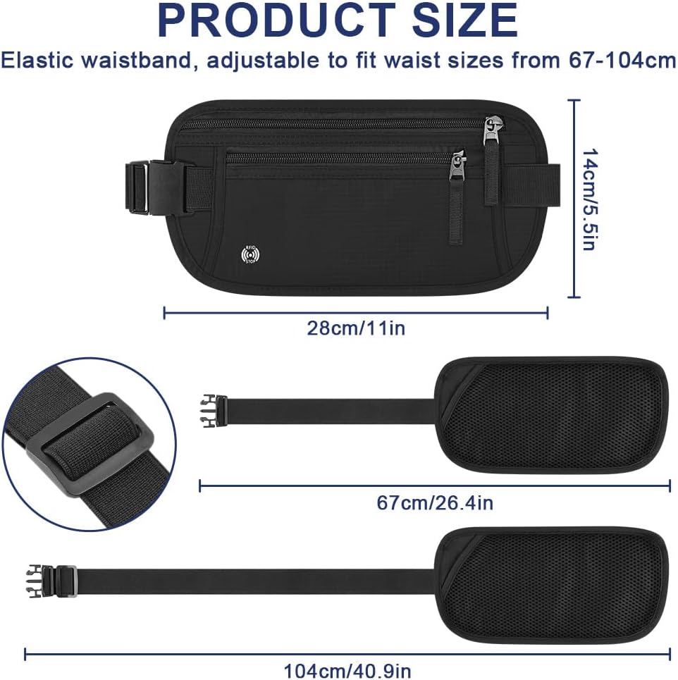 Thumbnail 1 de Aucuu Travel Money Belt RFID Blocking