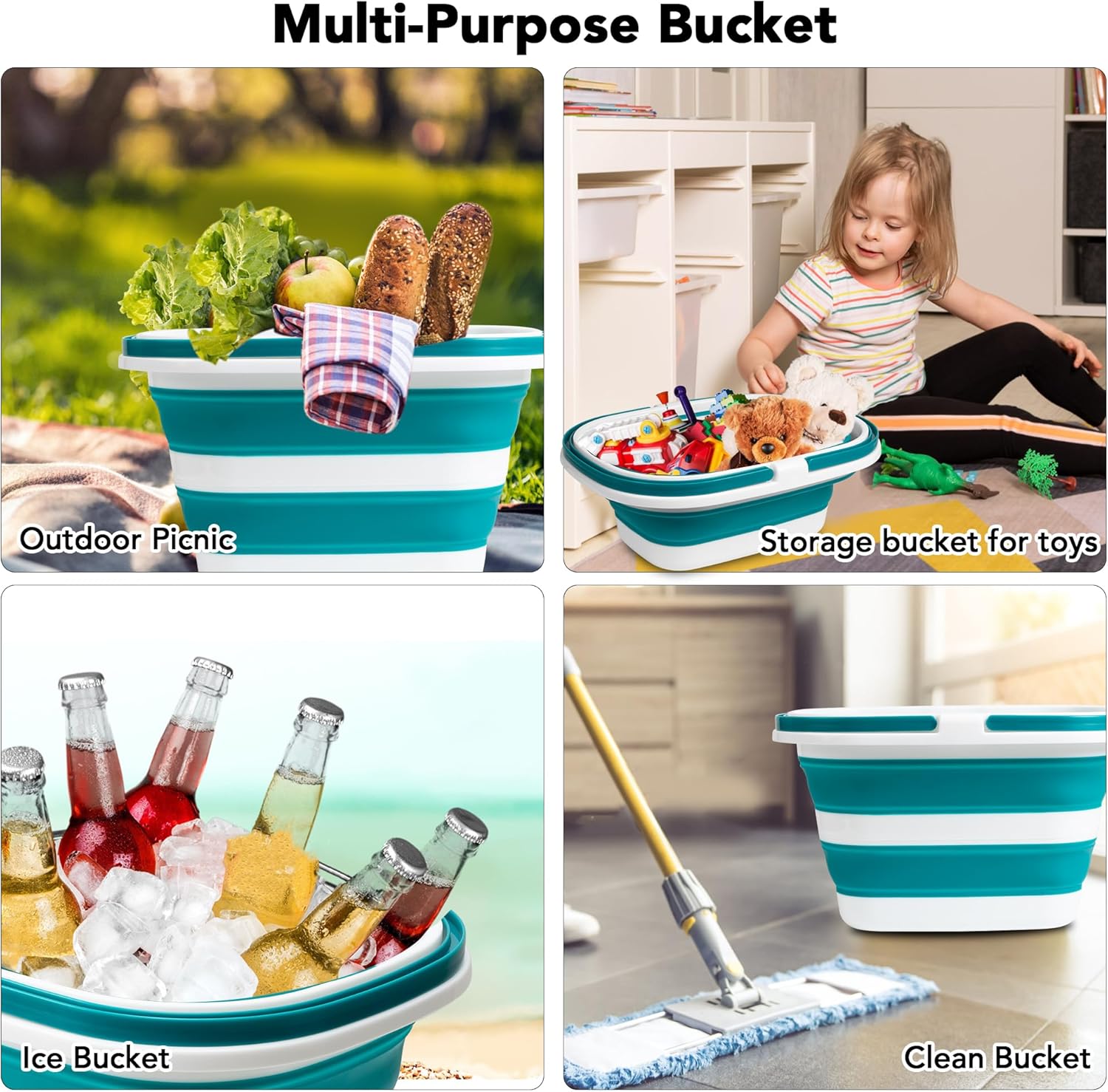 Thumbnail 5 de Collapsible Mop Bucket 16L for Cleaning 🧽