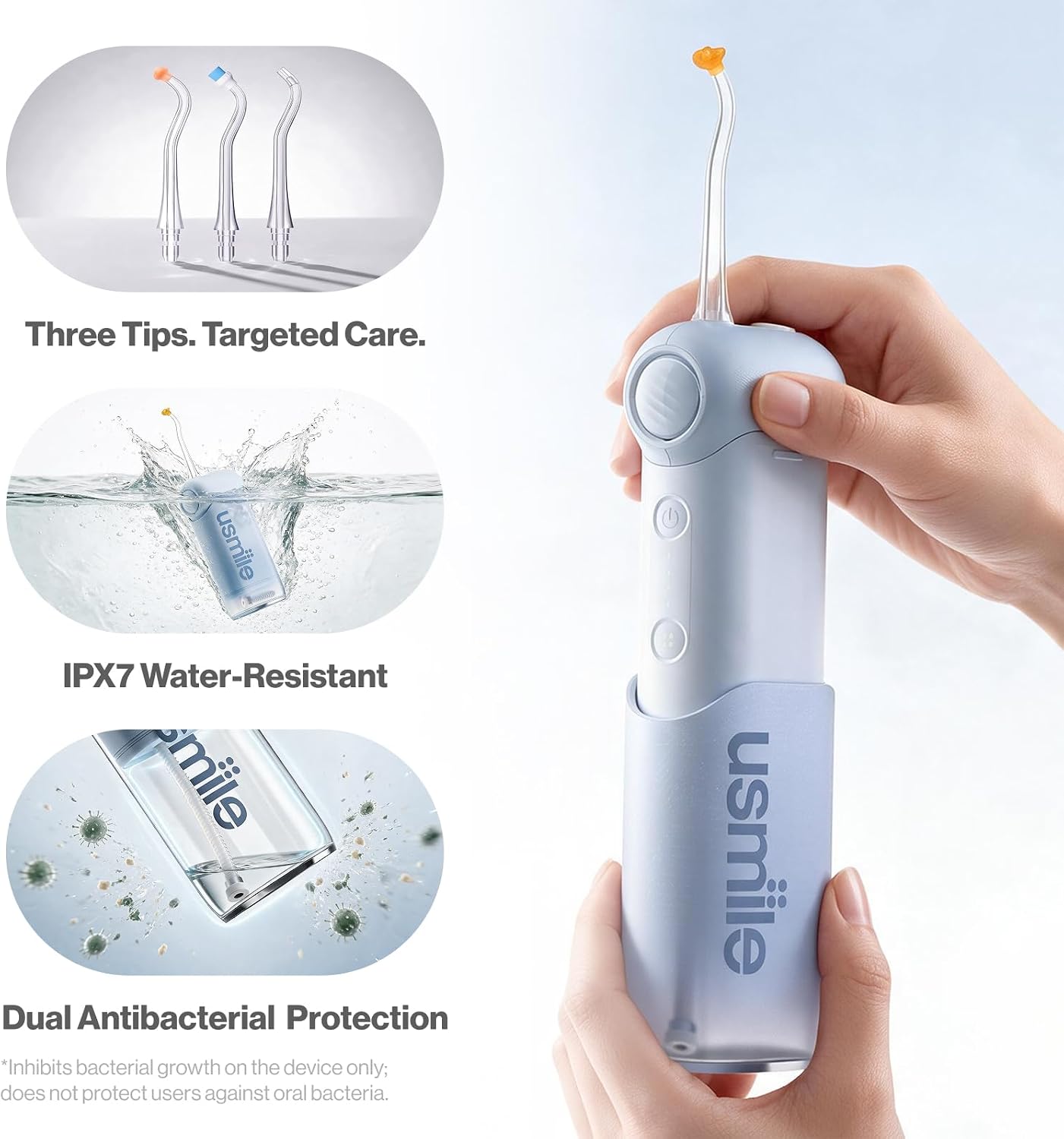 Thumbnail 4 de usmile C10 Portable Water Flosser 180ml