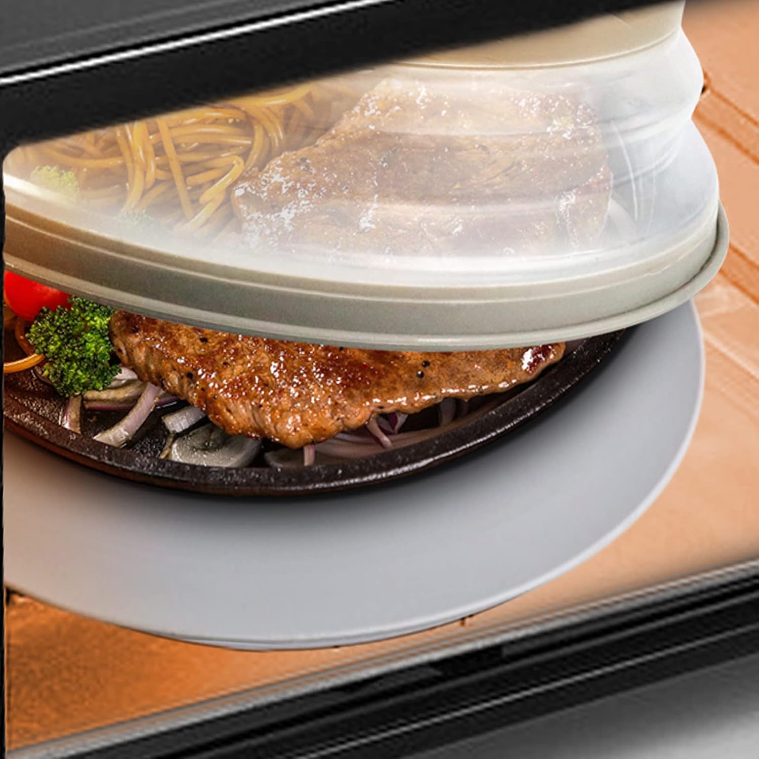 Thumbnail 6 de Aidacom 2 in 1 Microwave Splatter Cover & Silicone Mat – 10.5" Diameter, Grey