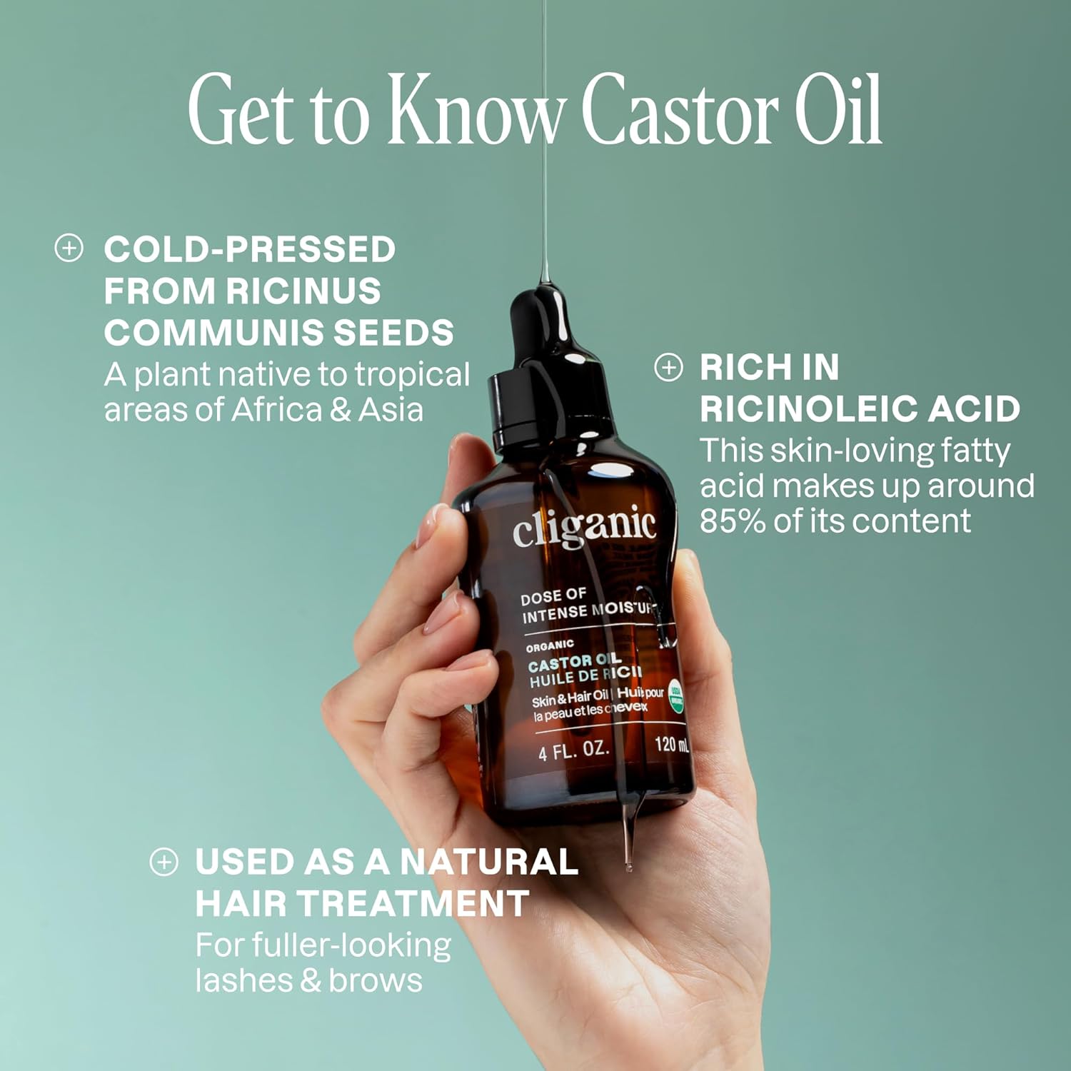 Detalle de Cliganic Castor Oil 8oz