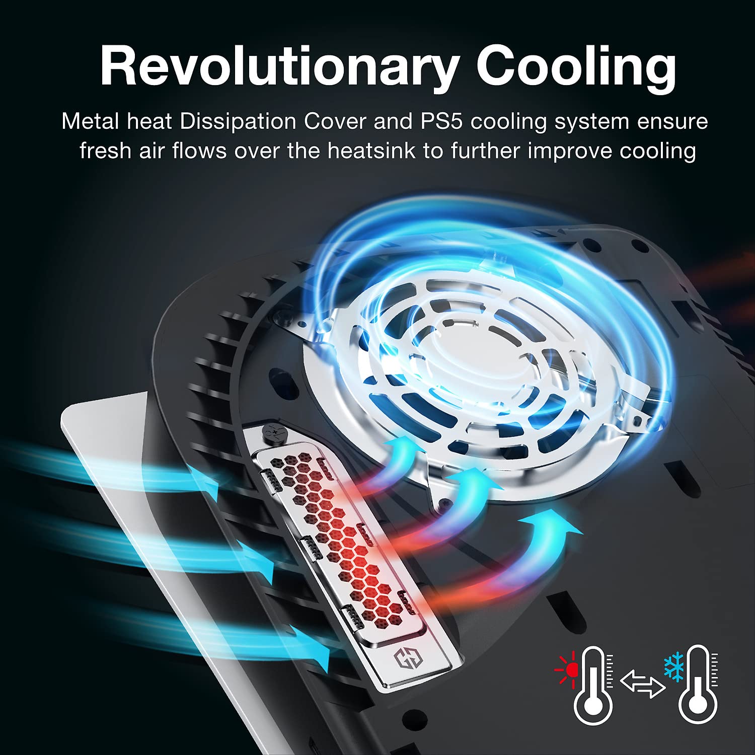 Detalle 2 de GRAUGEAR PS5 M.2 SSD cooling cover 5 mm