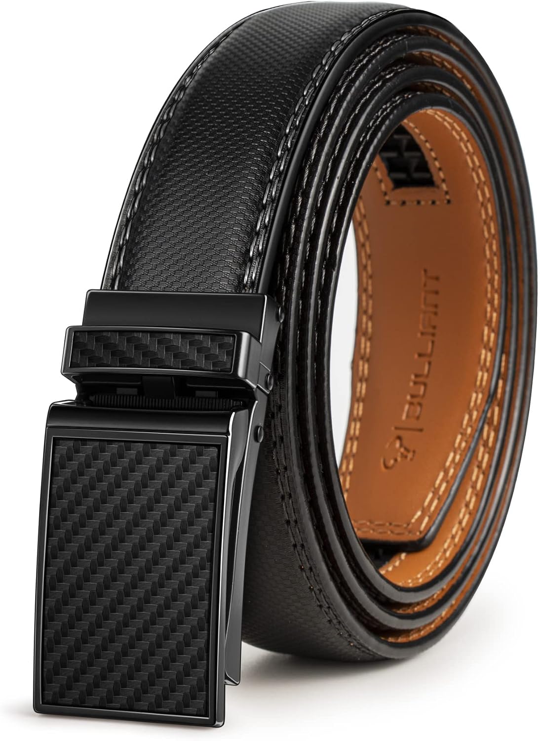 Detalle 2 de BULLIANT Gürtel Herren Ratsche Ledergürtel 35 mm 👔