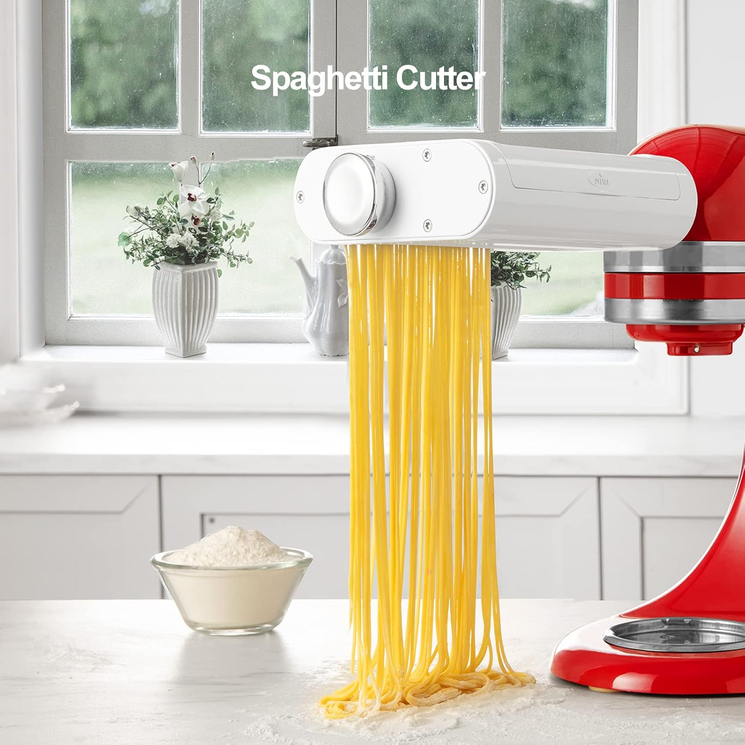 Thumbnail 4 de ANTREE 3-1 Pasta Maker Attachment for KitchenAid: Roller, Spaghetti Cutter & Fettuccine Cutter