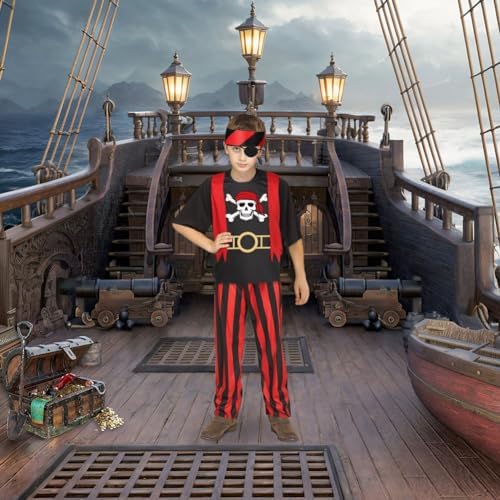 Thumbnail 6 de Aomig Costume pirata bambini, set 4 pezzi