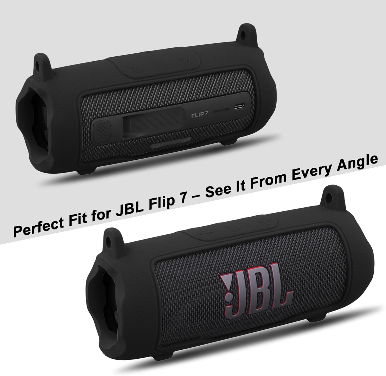 Thumbnail 2 de Khanka Silicone Protective Case for JBL Flip 7 with Detachable Shoulder Strap