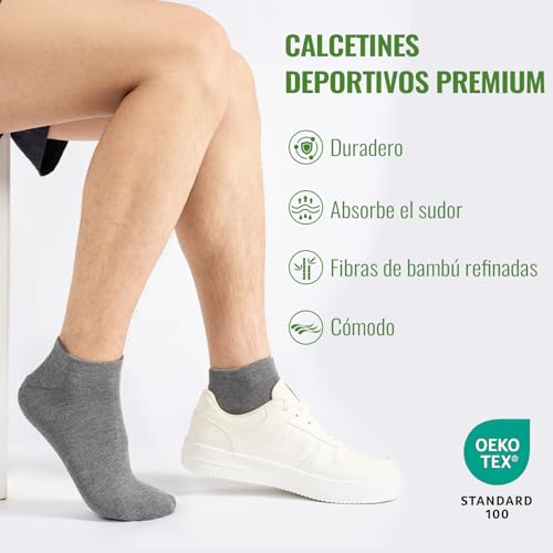 Thumbnail 6 de Effeet: Pack de 10 pares de calcetines tobilleros de bambú para hombre y mujer (43–46) – transpirables y antiolor