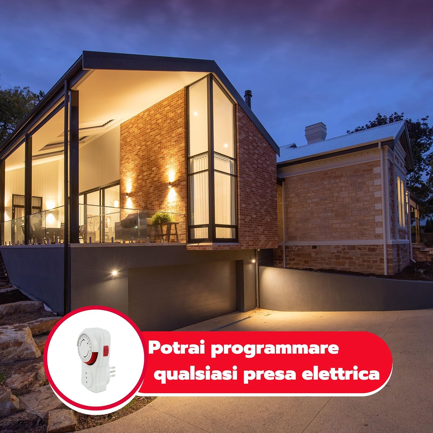 Detalle de POLY POOL PP1407AM Programmatore Giornaliero: timer per presa elettrica, 15 minuti di intervallo