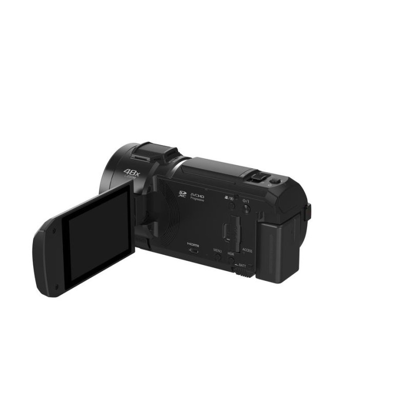 Detalle de Panasonic HC-V900E-K: videocámara Full HD con 24x zoom y HYBRID O.I.S. 5 ejes