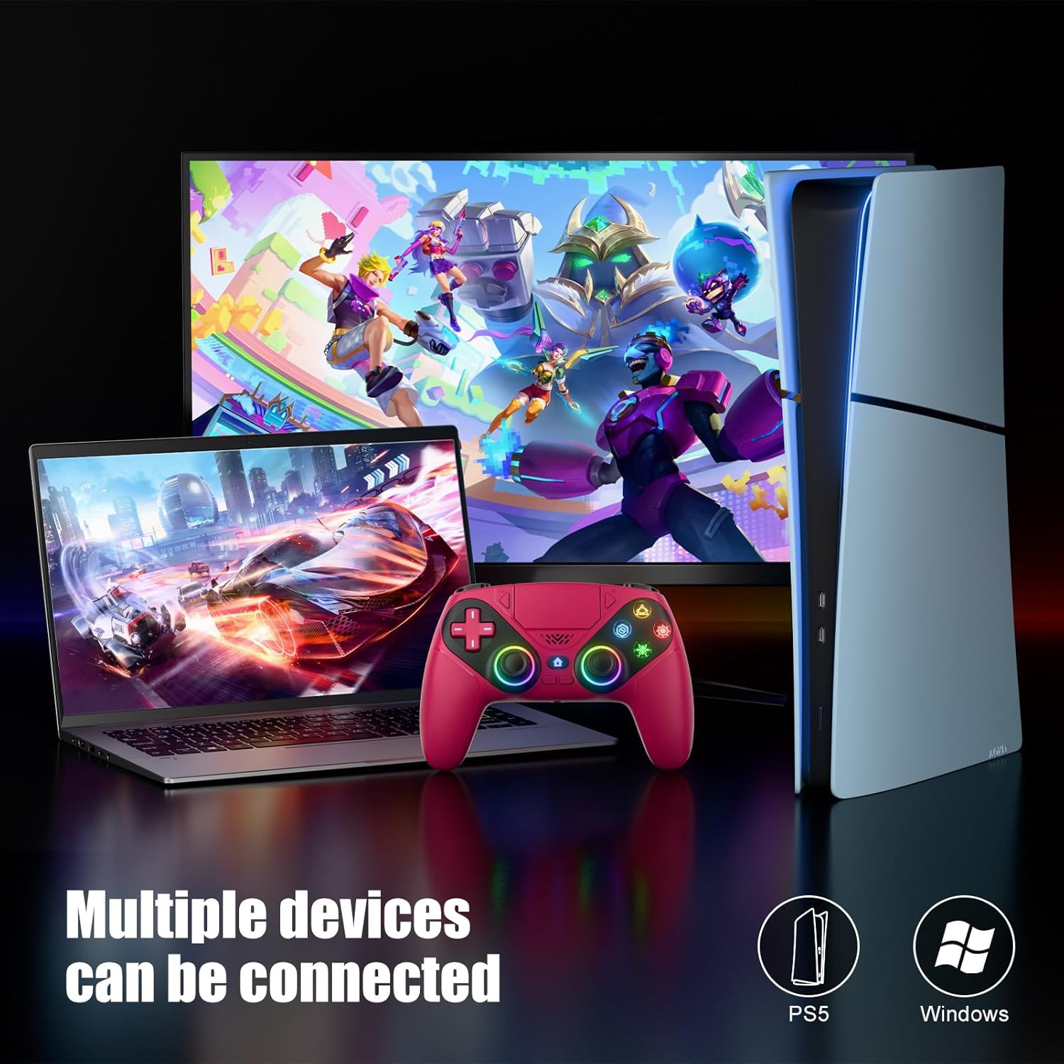 Thumbnail 4 de Lapezei PS5 Controller mit RGB
