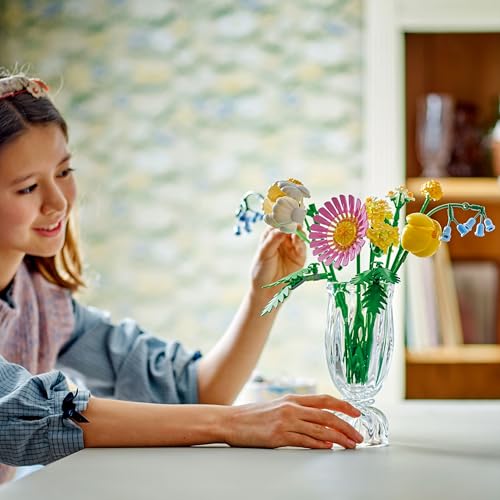 Detalle de LEGO Botanicals Petit Bouquet Ensoleillé – Jeu de Construction Fleurs Artificielles