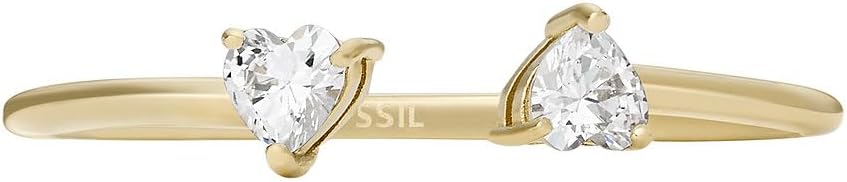 Thumbnail 1 de Fossil Damen Ringe aus Edelstahl (offen) in Gold – poliertes Finish