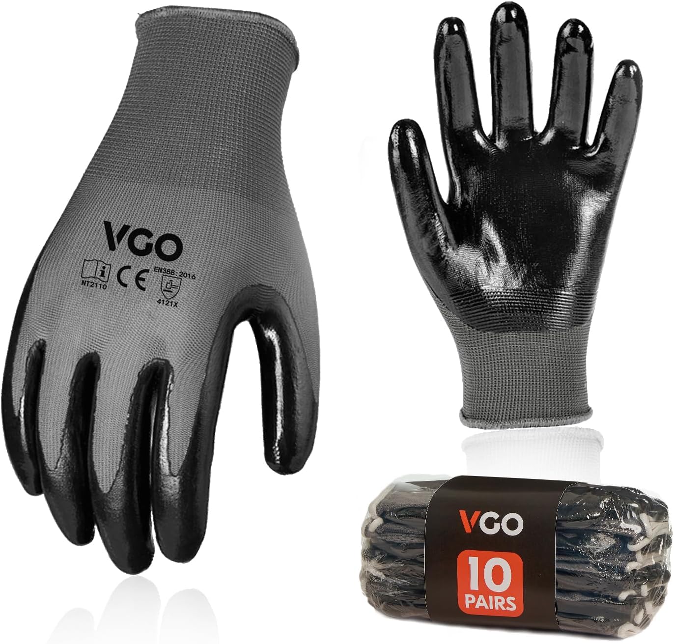 Thumbnail 6 de Gants Vgo… de jardinage et travail avec revêtement nitrile antidérapant – EN388 4121X