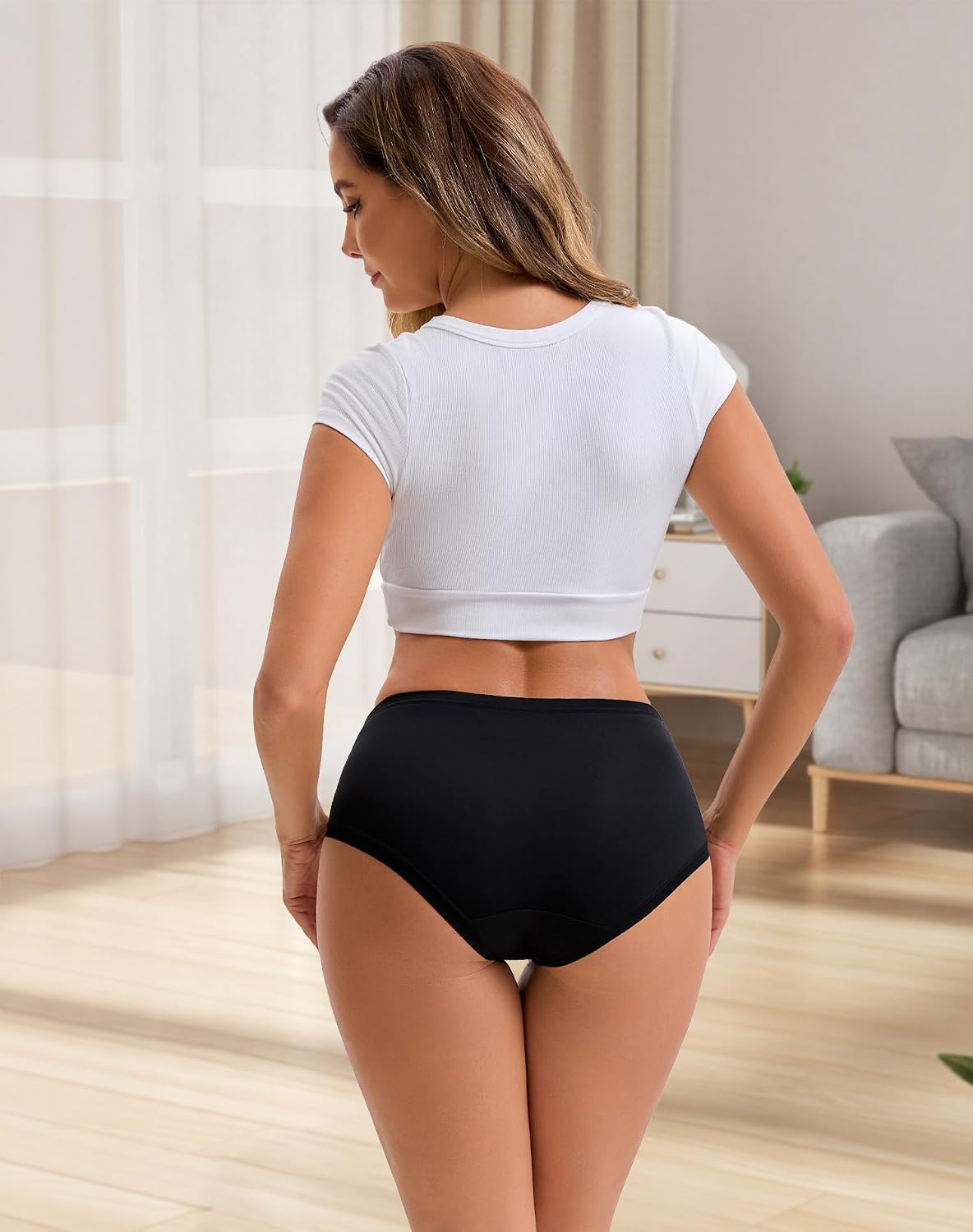Detalle de INNERSY Mutande da donna slip hipster confezione 5
