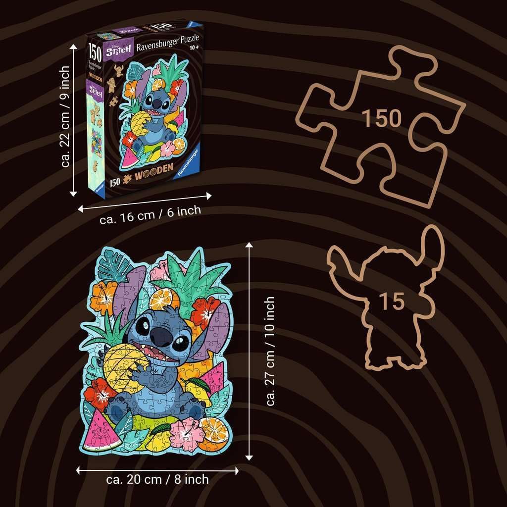 Thumbnail 3 de Ravensburger Puzzle Disney Wooden Stitch, 150 Piezas, Regalo
