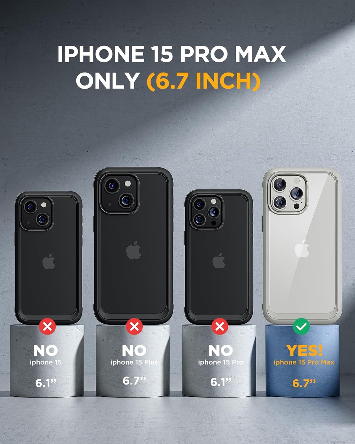 Thumbnail 5 de Miracase iPhone 15 Pro Max case 6.7-inch