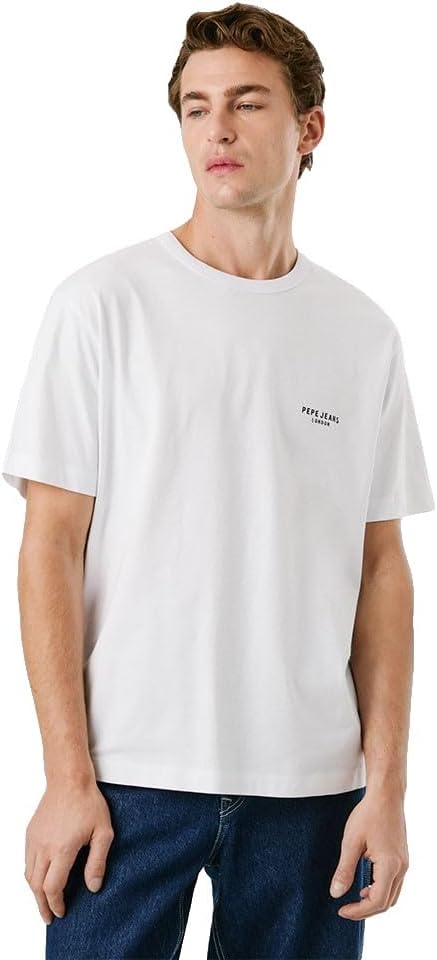 Detalle 1 de Pepe Jeans Martin Tee T-Shirt Uomo (Pacco da 1) – Cotone 100% e stile casual