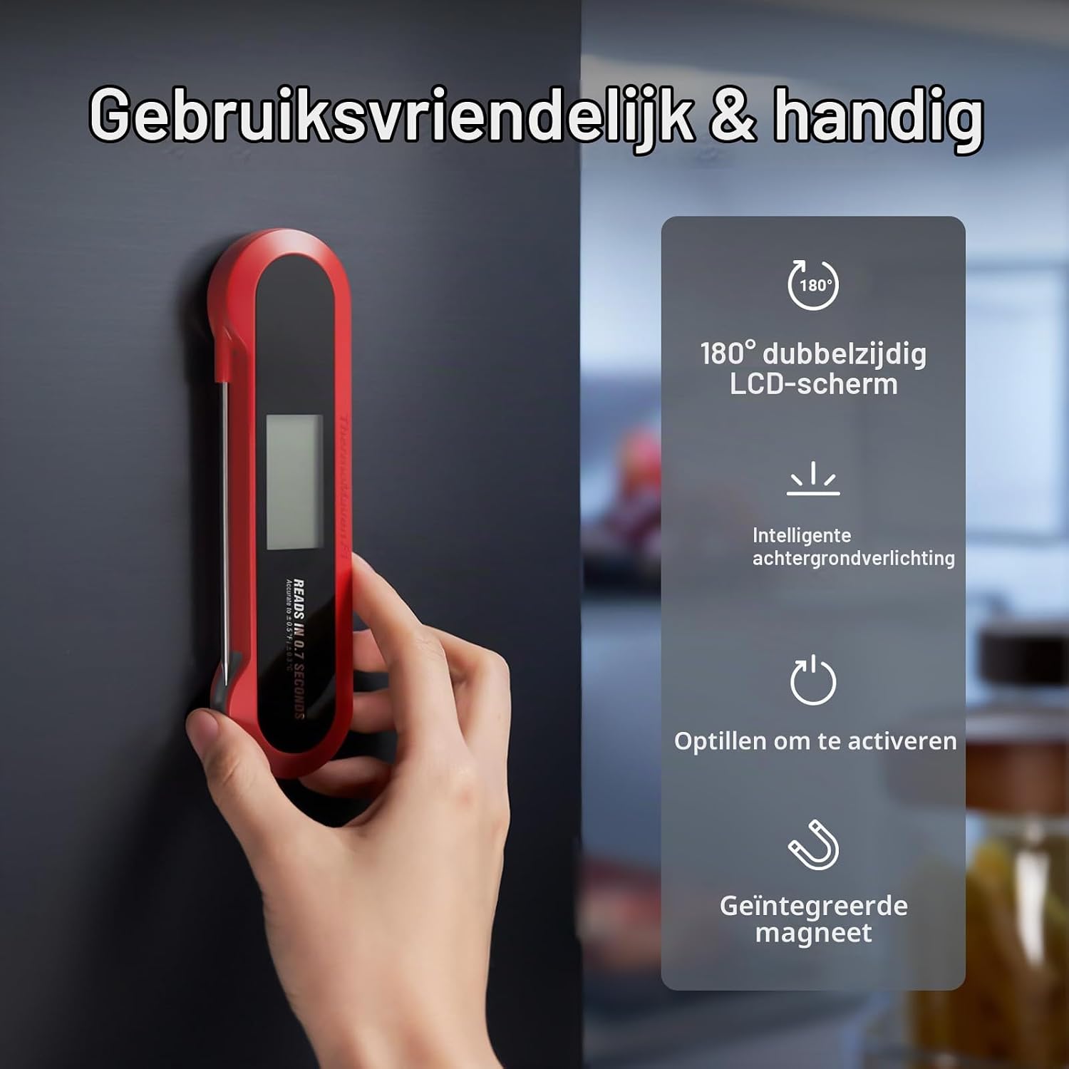 Detalle 2 de ThermoMaven F1 HT02 digitale vleesthermometer, 0,5 s, ±0,3 °C en IP67