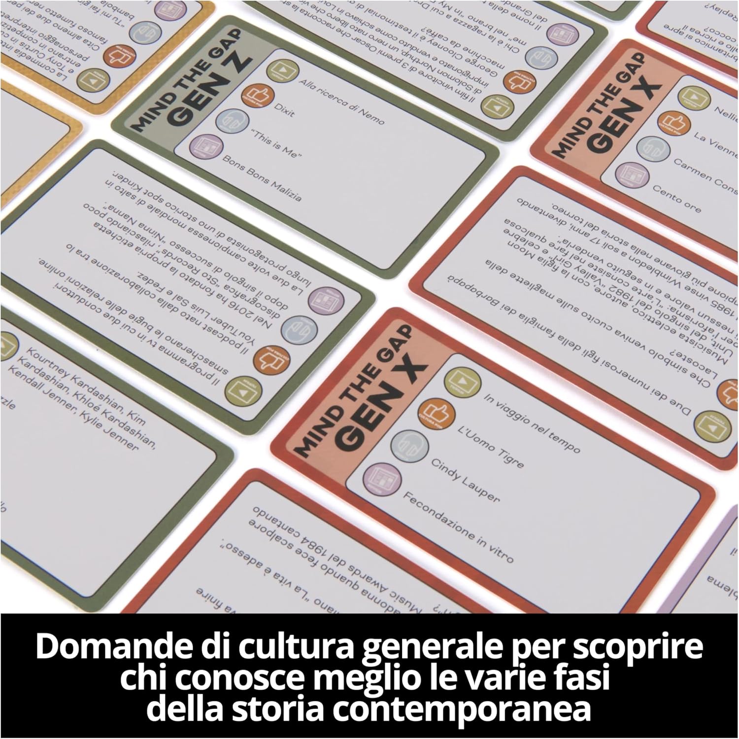 Detalle de Mind The Gap di Spin Master Games: il quiz intergenerazionale con 2.000 domande per tutta la famiglia