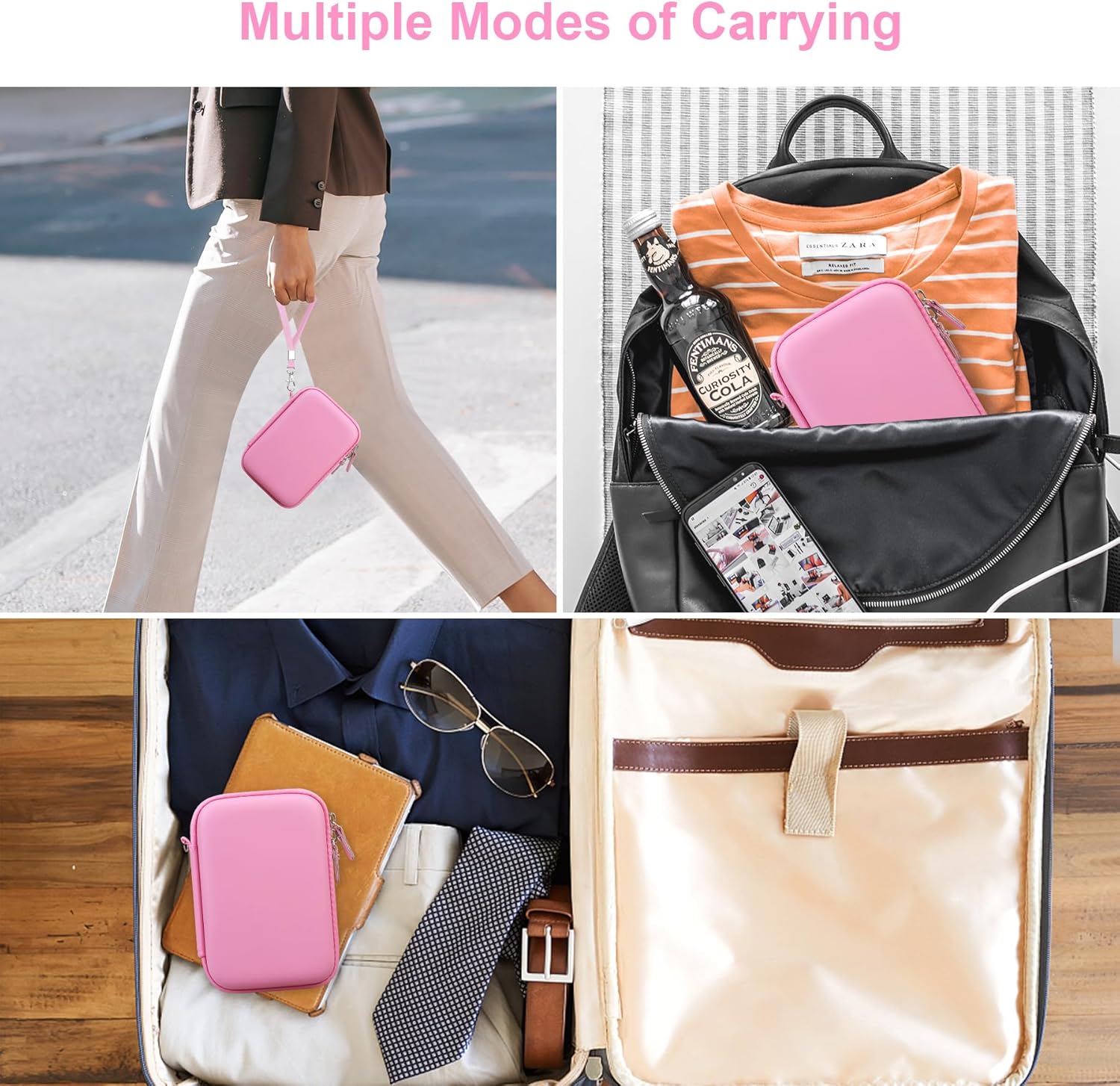 Thumbnail 2 de Canboc Hard Case for Fujifilm Instax Mini Link 2/3 – Deep Pink