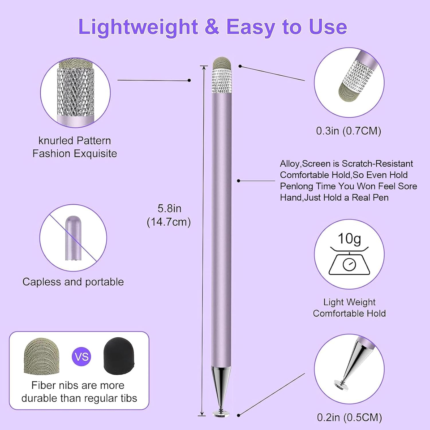 Detalle de Zhao Cai Jin Bao K-518 Stylus Pens, 6-Pack with Disc and Fiber Tips