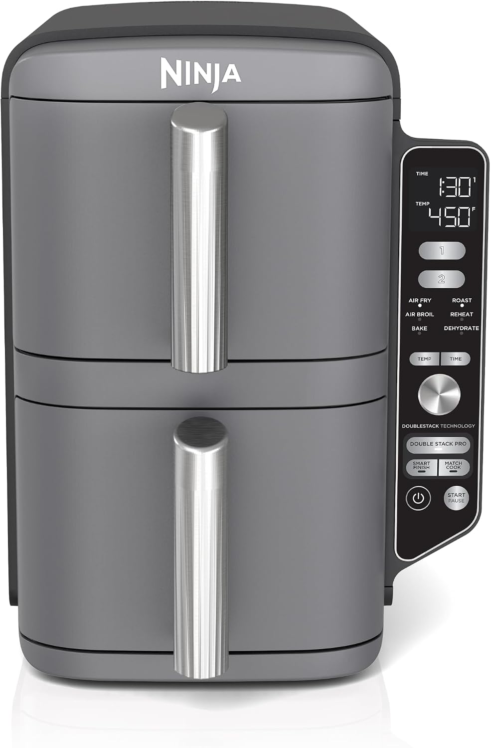 Ninja Air Fryer 10QT DoubleStack XL 2-Basket (SL401): Compact, Dual-Stack Convenience for Feeding Up to 8