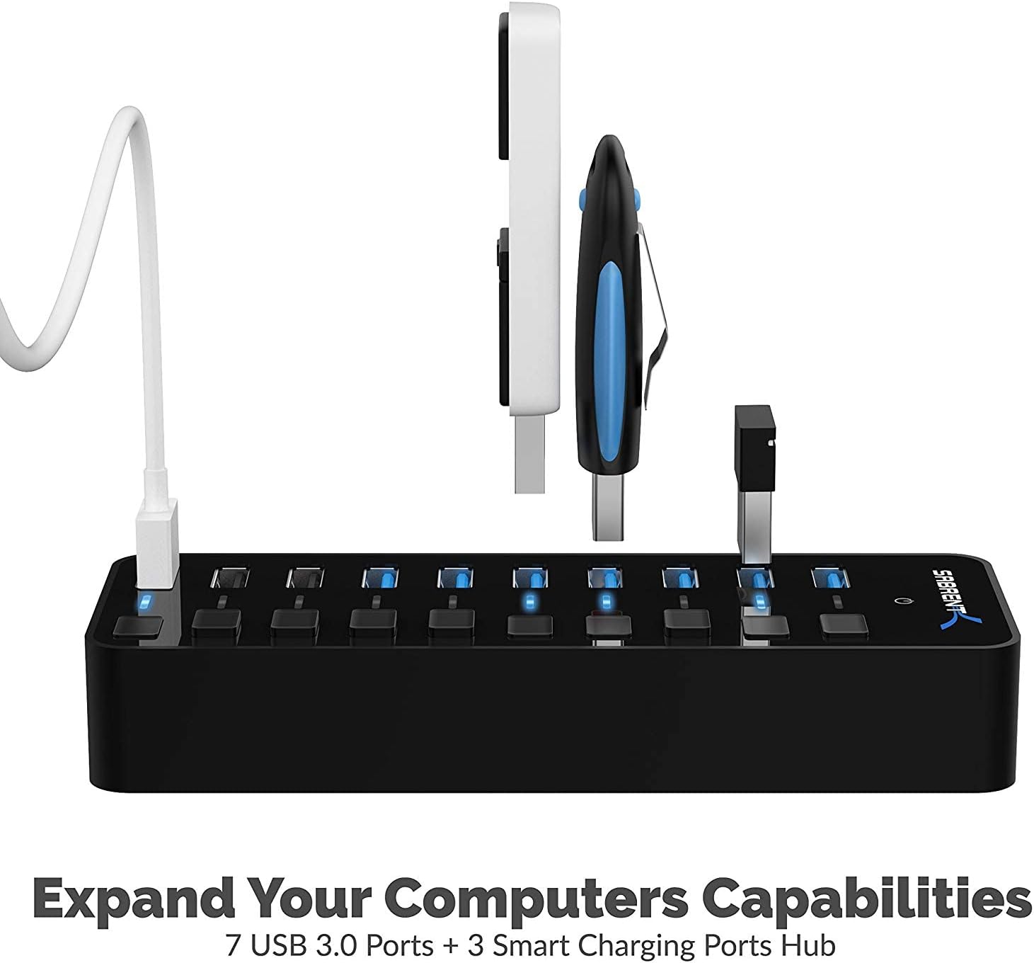 Thumbnail 6 de SABRENT HB-B7C3 10-port USB hub 60W