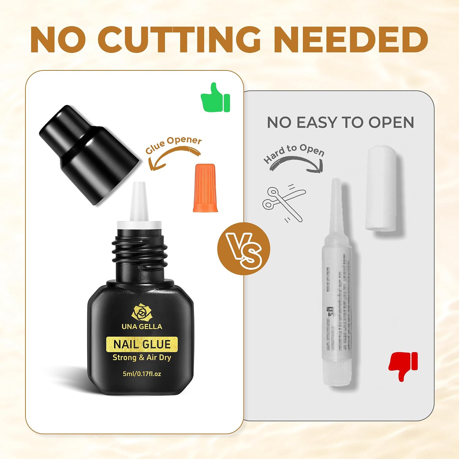 Thumbnail 6 de UNA GELLA CAUG-J38 Press-On Nail Glue, 3 x 5 mL, No UV/LED