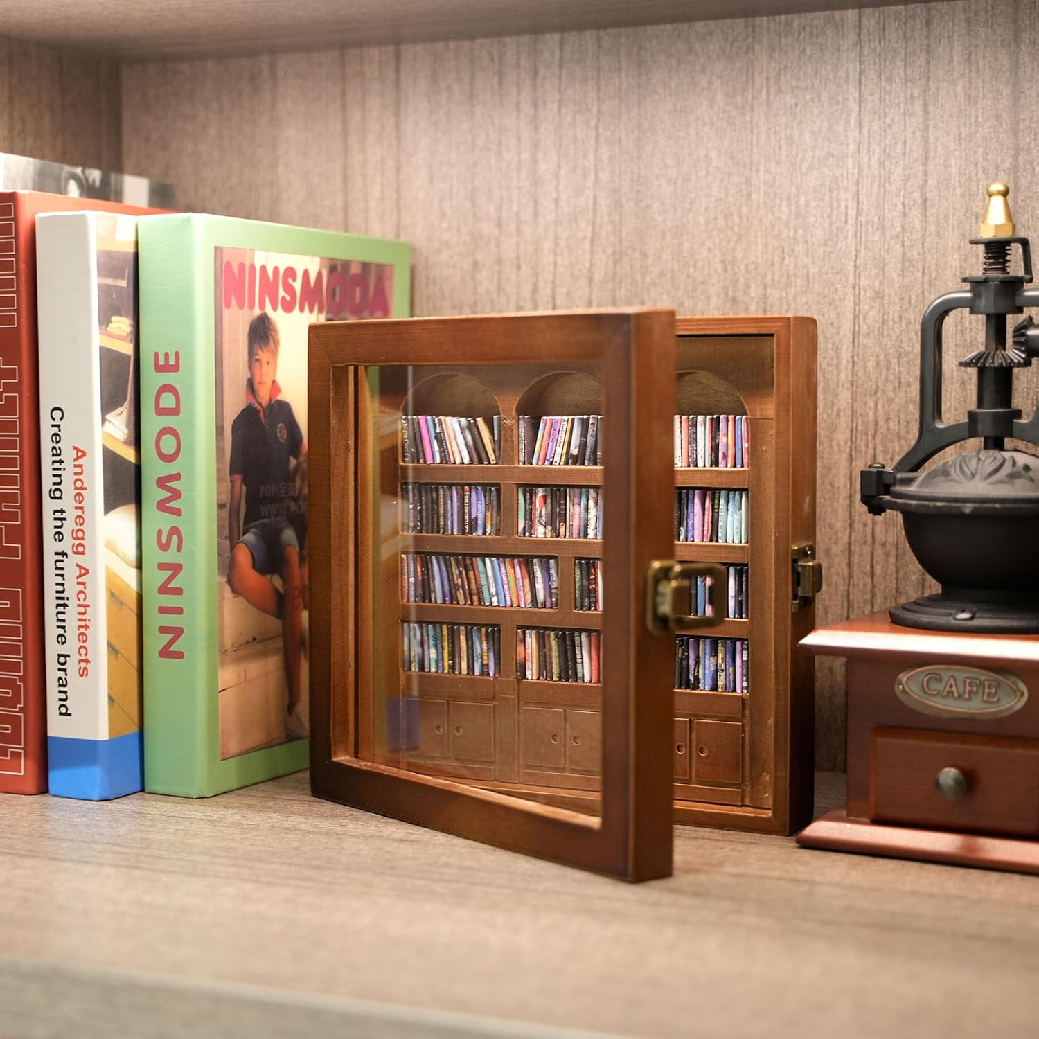 Thumbnail 2 de WifePro Anxiety Bookshelf Mini 7.75" Walnut