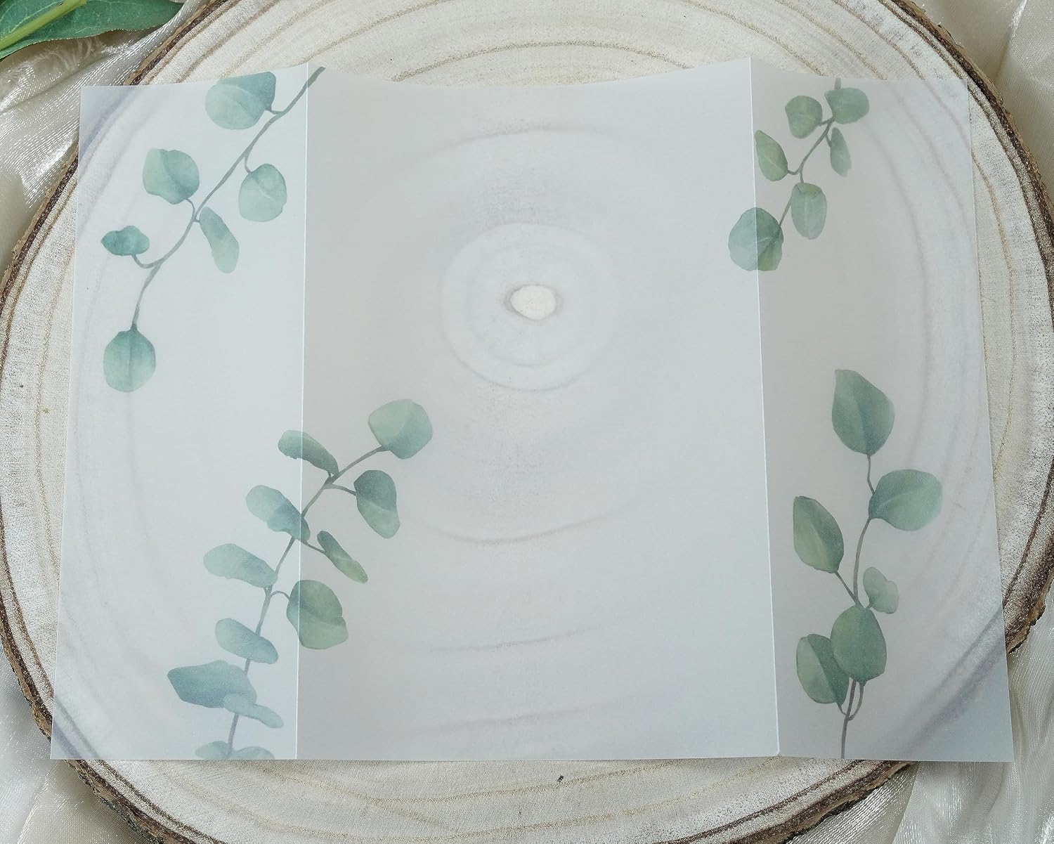 Detalle 2 de Puremigo – 50 półprzezroczystych obwolut na zaproszenia 5 × 7, papier welinowy 105 g/m²