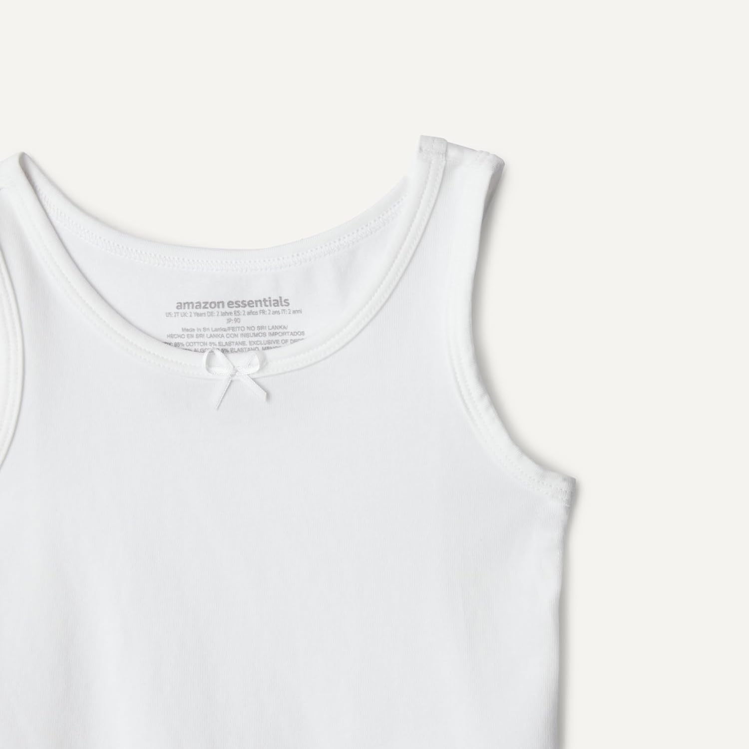 Detalle de Amazon Essentials Girls' Cotton Jersey Vest Undershirt (Pack of 5)