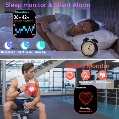 Thumbnail 7 de uaue Montre Connectée Homme GPS 2,06AMOLED – 178+ sports, 5ATM Étanche, Bluetooth