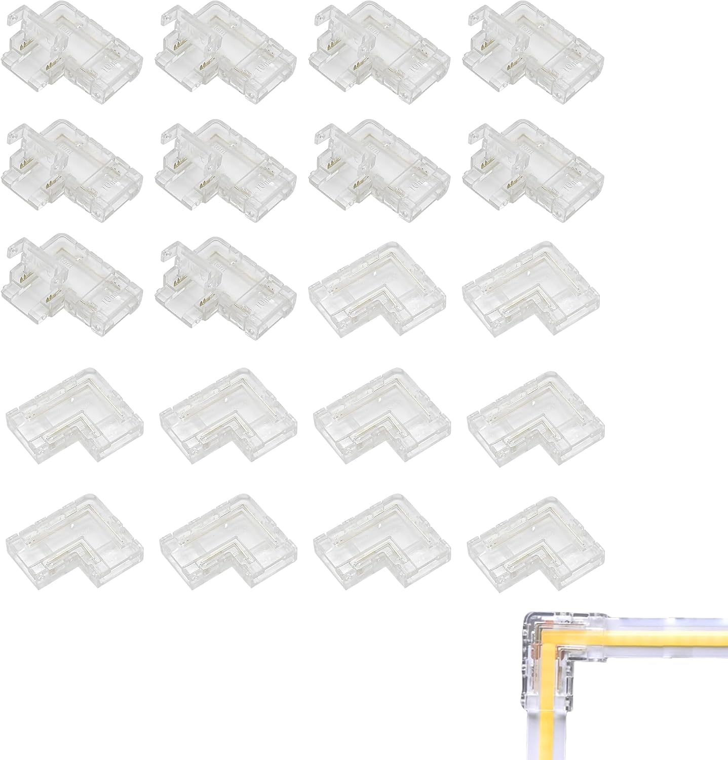 Detalle de Clearhill CON-10MM2PIN-LSTS20P – złącza kątowe LED 10 mm, 2-pin, 20 szt.