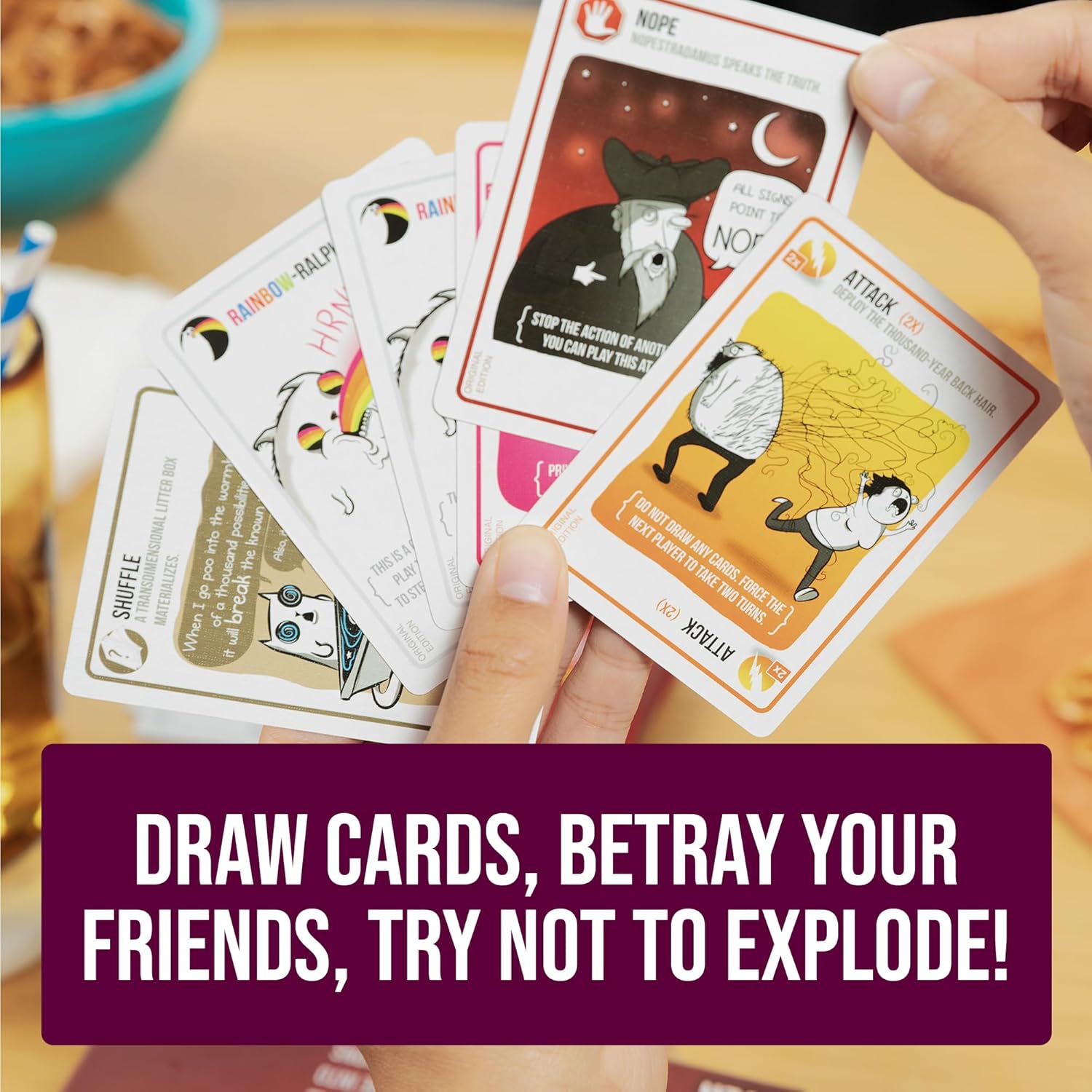 Detalle de Exploding Kittens Party Pack: il party game per gruppi grandi, ora fino a 10 giocatori