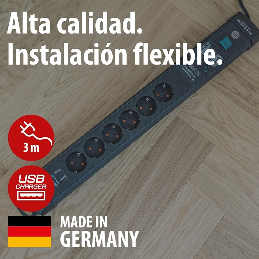 Thumbnail 1 de Brennenstuhl Premium-Line regleta 6 tomas 3m