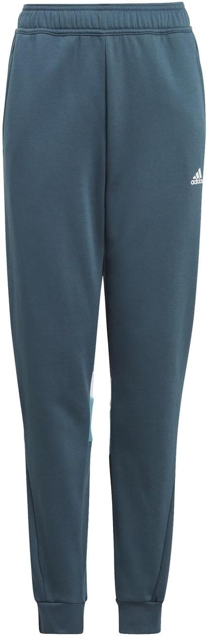 Detalle de Adidas Tiberio 3-Stripes Colorblock Fleece Pants Kids 100% recyclé