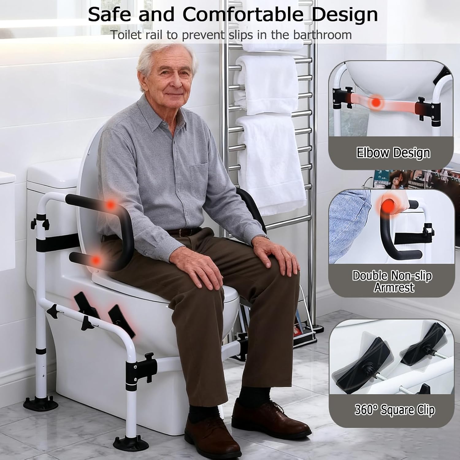 Thumbnail 2 de NJUN Toilet Frame 350 lb Capacity