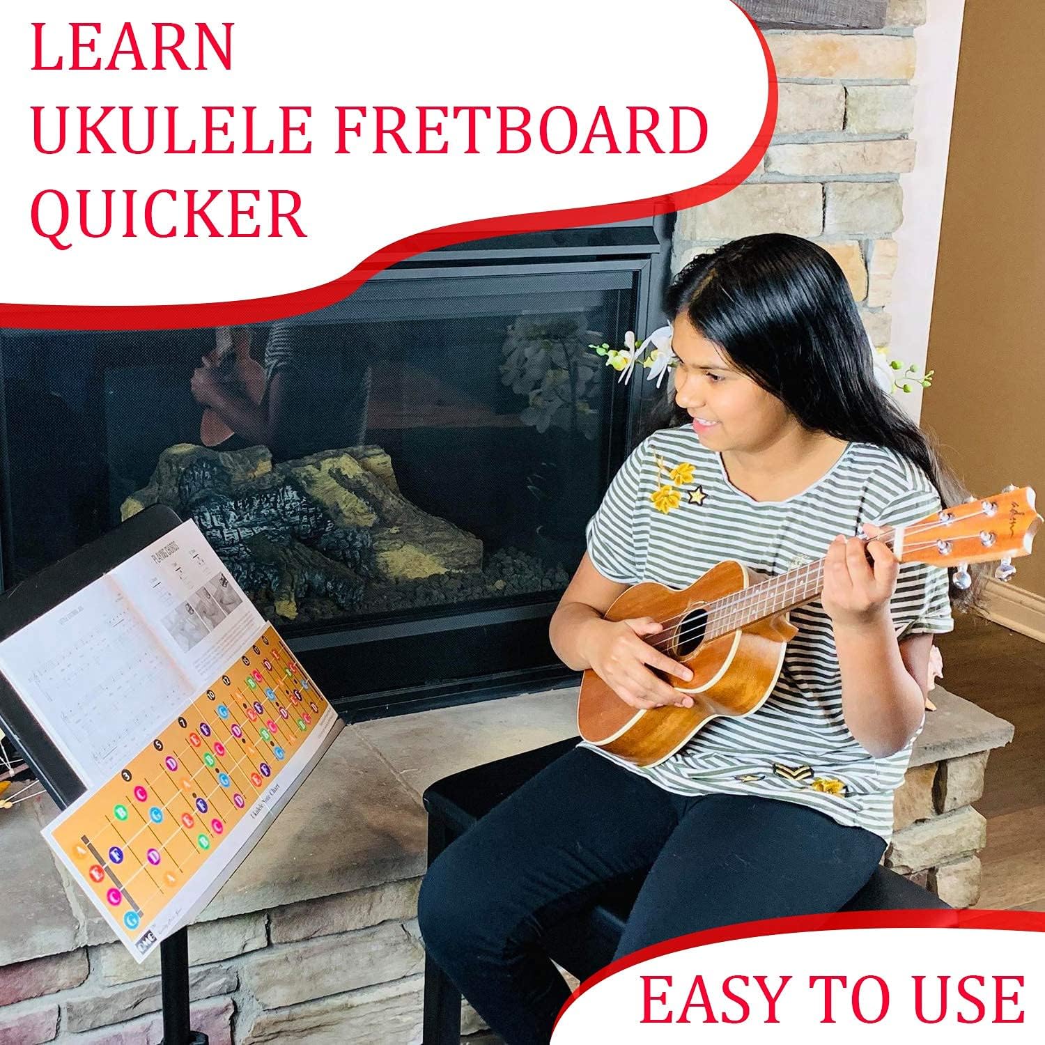 Detalle 2 de QMG Ukulele Fretboard Note Chart