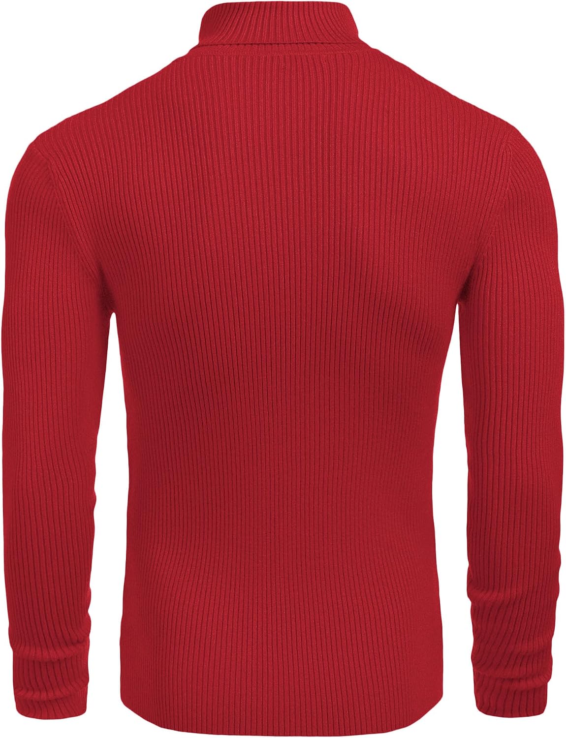 Thumbnail 3 de COOFANDY Men's Ribbed Slim-Fit Turtleneck Sweater, Stretch Knit Pullover