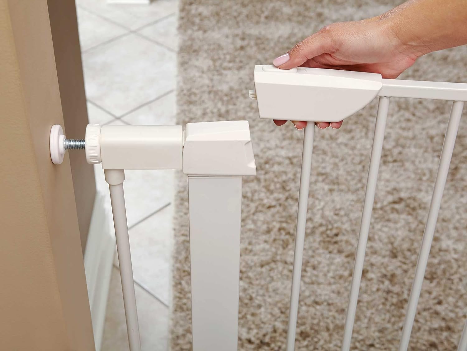 Detalle de MidWest Homes for Pets Cancello per animali domestici: alta resistenza, installazione a pressione e apertura walk-through