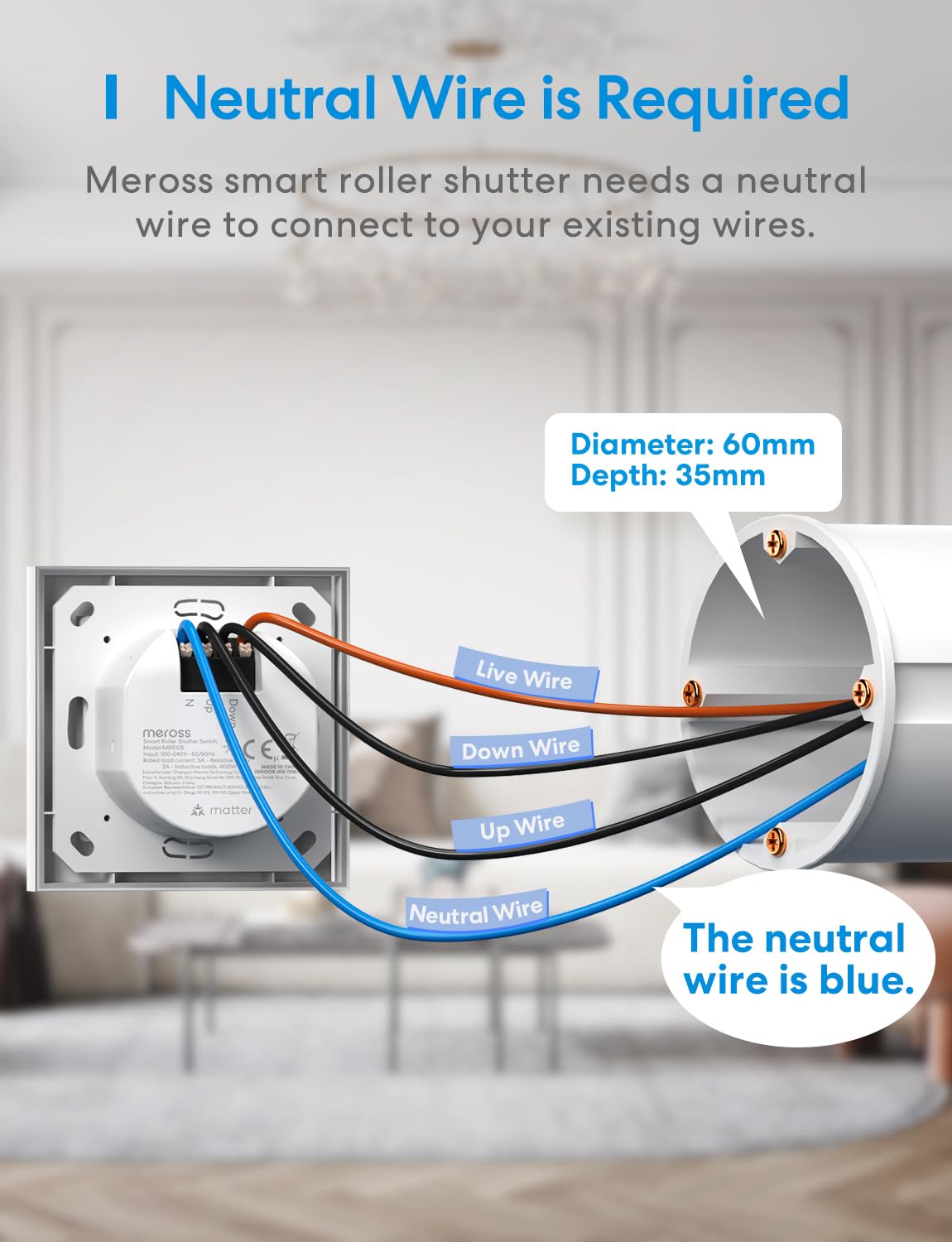 Thumbnail 6 de Meross Matter Interruptor para Persianas con HomeKit
