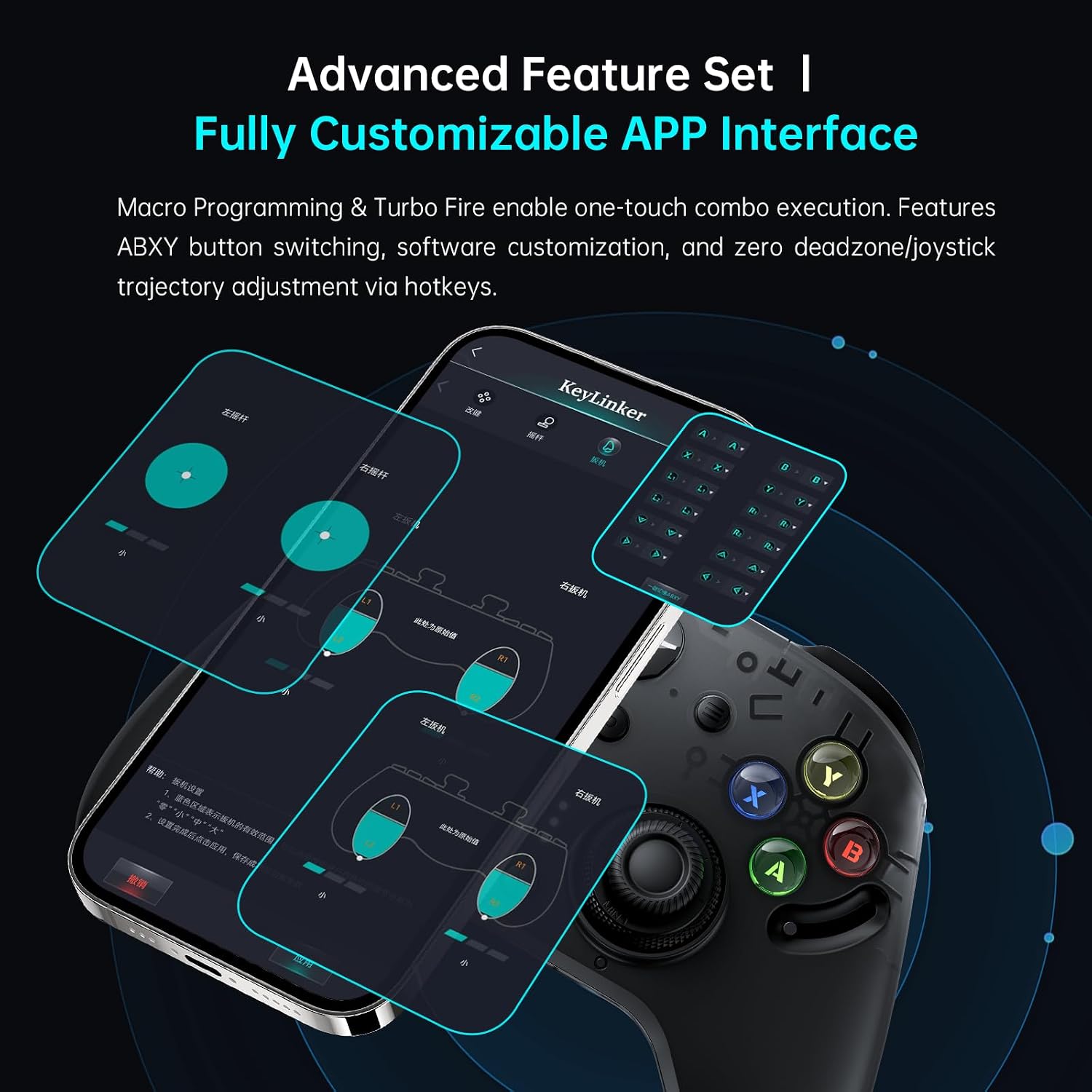 Thumbnail 6 de Thunderobot G80TS Controller – Wireless Gamepad mit TMR-Joysticks, Hall-Triggern und 1.000 Hz Abfragerate