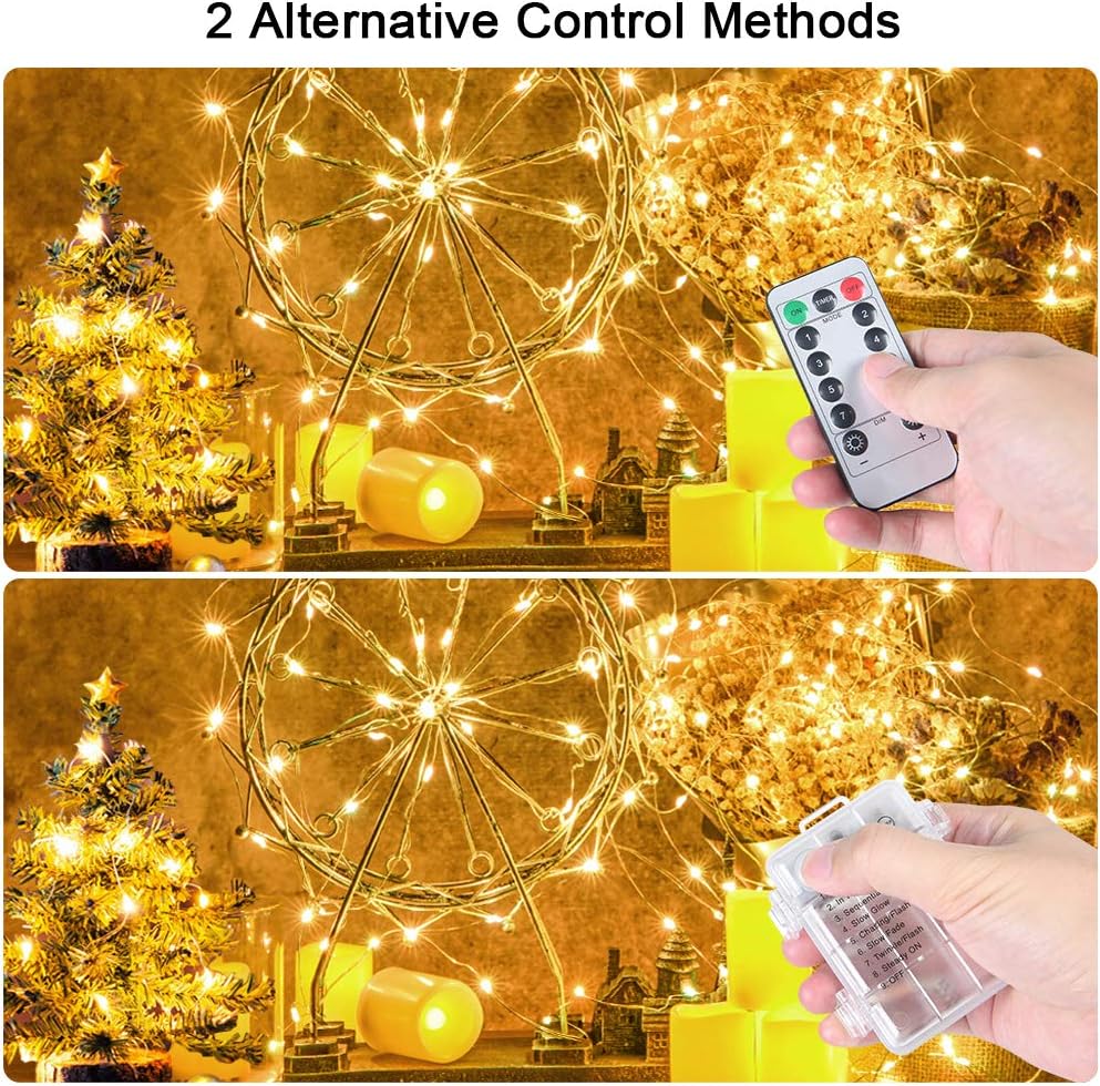 Detalle 2 de Vicloon 2809593 LED-lichtslinger, 2 x 10 m, warmwit, IP65