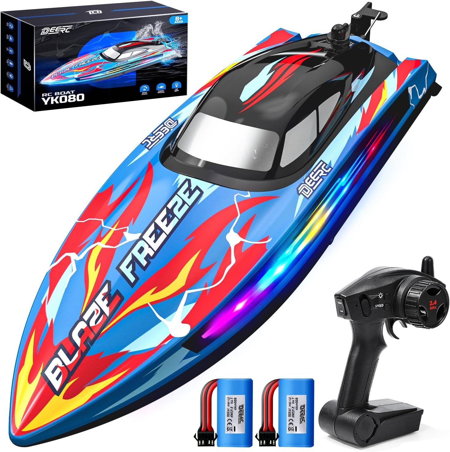 Thumbnail 6 de DEERC 14 Zoll RC-Boot mit LED